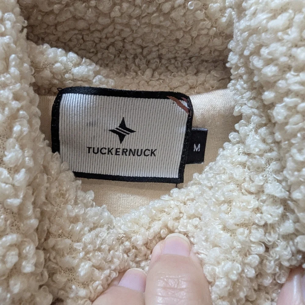 Tuckernuck Rollins Funnel Neck Sherpa Teddy Sweatshirt Size M - Picture 5 of 8